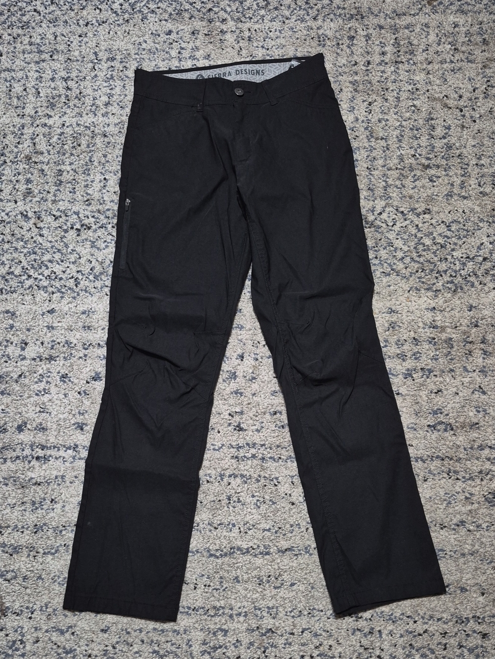 Black Cargo Pants with Zipper Pocket - Oberon Designs